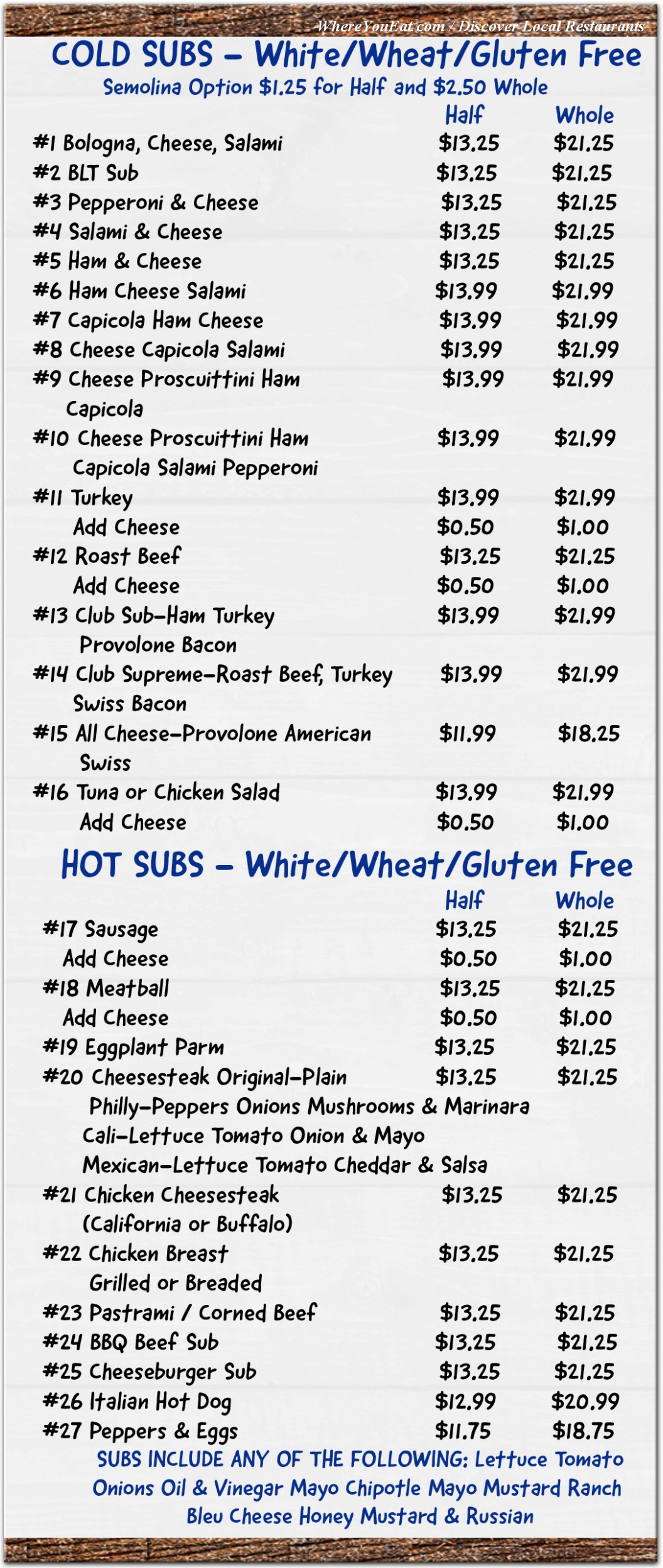 Our Foods